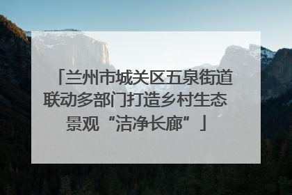 兰州市城关区五泉街道联动多部门打造乡村生态景观“洁净长廊”