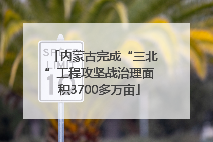 内蒙古完成“三北”工程攻坚战治理面积3700多万亩