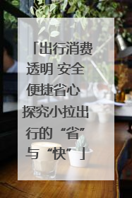 出行消费透明 安全便捷省心 探究小拉出行的“省”与“快”