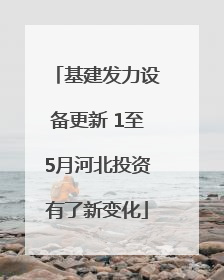 基建发力设备更新 1至5月河北投资有了新变化