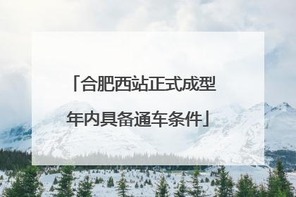 合肥西站正式成型 年内具备通车条件