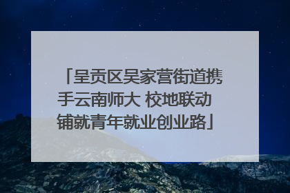 呈贡区吴家营街道携手云南师大 校地联动铺就青年就业创业路
