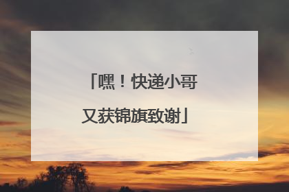 嘿！快递小哥又获锦旗致谢