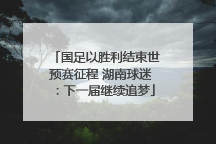 国足以胜利结束世预赛征程 湖南球迷：下一届继续追梦