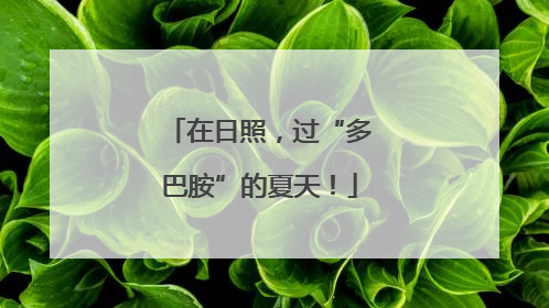 在日照，过“多巴胺”的夏天！