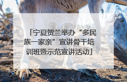 宁夏贺兰举办“多民族一家亲”宣讲骨干培训班暨示范宣讲活动