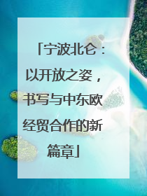 宁波北仑：以开放之姿，书写与中东欧经贸合作的新篇章