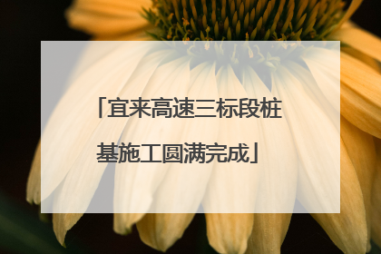 宜来高速三标段桩基施工圆满完成