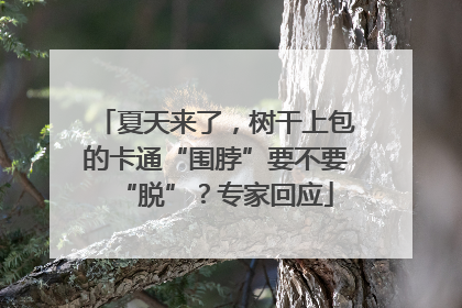 夏天来了，树干上包的卡通“围脖”要不要“脱”？专家回应