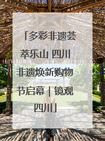 多彩非遗荟萃乐山 四川非遗焕新购物节启幕｜镜观四川