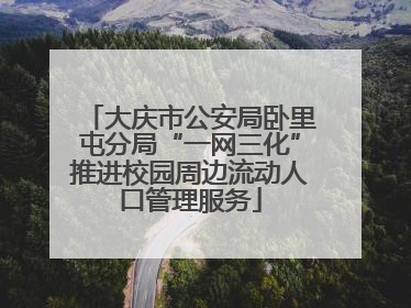 大庆市公安局卧里屯分局“一网三化”推进校园周边流动人口管理服务