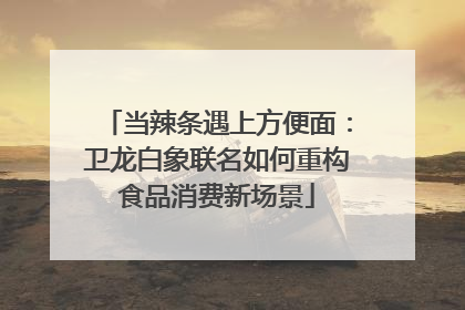 当辣条遇上方便面：卫龙白象联名如何重构食品消费新场景