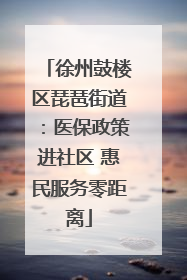 徐州鼓楼区琵琶街道：医保政策进社区 惠民服务零距离