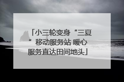 小三轮变身“三夏”移动服务站 暖心服务直达田间地头
