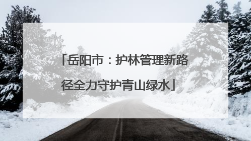 岳阳市：护林管理新路径全力守护青山绿水