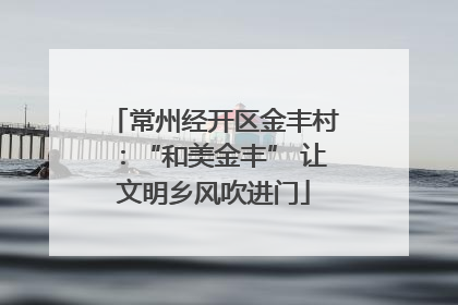 常州经开区金丰村：“和美金丰” 让文明乡风吹进门