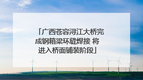 广西苍容浔江大桥完成钢箱梁环缝焊接 将进入桥面铺装阶段