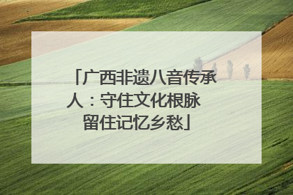 广西非遗八音传承人：守住文化根脉 留住记忆乡愁