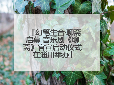 幻笔生音·聊斋启幕 音乐剧《聊斋》官宣启动仪式在淄川举办