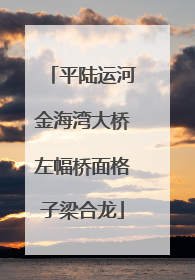 平陆运河金海湾大桥左幅桥面格子梁合龙