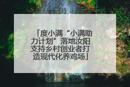 度小满“小满助力计划”落地汝阳支持乡村创业者打造现代化养鸡场
