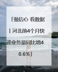 强信心 看数据丨河北前4个月快递业务量同比增40.6%