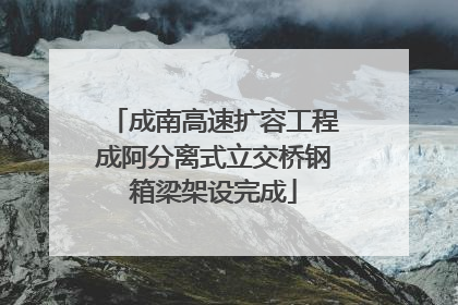 成南高速扩容工程成阿分离式立交桥钢箱梁架设完成