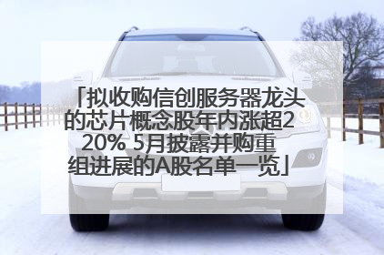 拟收购信创服务器龙头的芯片概念股年内涨超220% 5月披露并购重组进展的A股名单一览