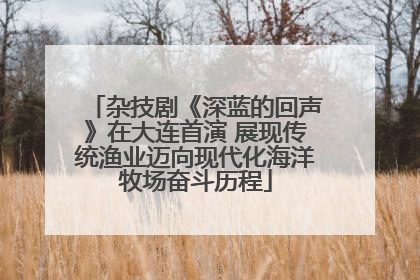 杂技剧《深蓝的回声》在大连首演 展现传统渔业迈向现代化海洋牧场奋斗历程