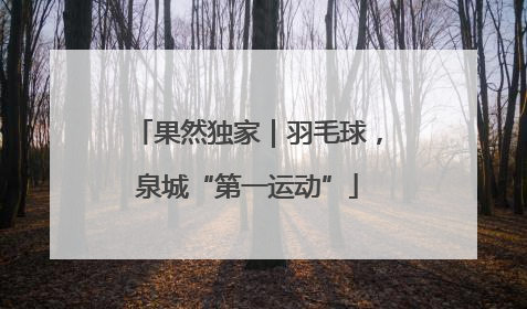 果然独家｜羽毛球，泉城“第一运动”