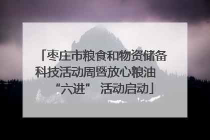 枣庄市粮食和物资储备科技活动周暨放心粮油 “六进” 活动启动