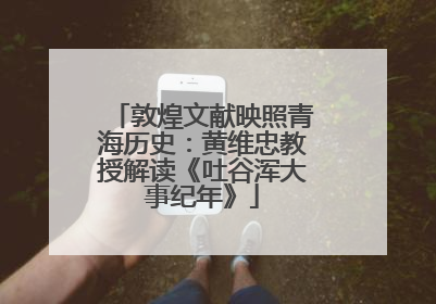 敦煌文献映照青海历史：黄维忠教授解读《吐谷浑大事纪年》