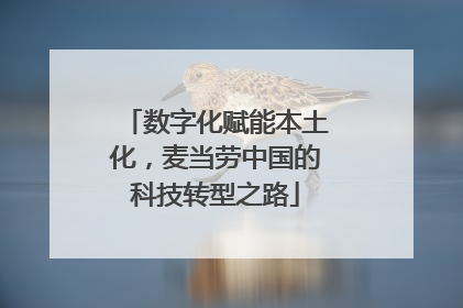 数字化赋能本土化，麦当劳中国的科技转型之路