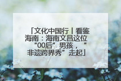 文化中国行丨看鉴海南：海南文昌这位“00后”男孩，“非遗跨界秀”走起