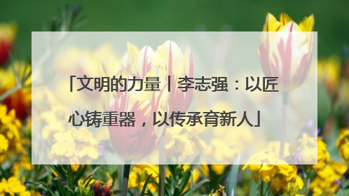 文明的力量丨李志强：以匠心铸重器，以传承育新人