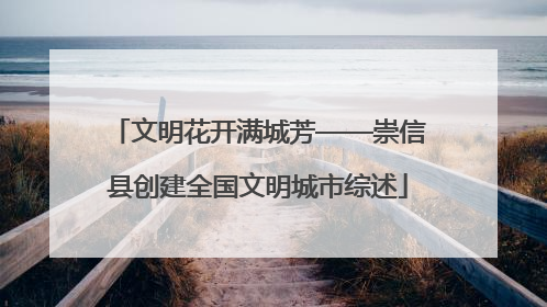 文明花开满城芳——崇信县创建全国文明城市综述
