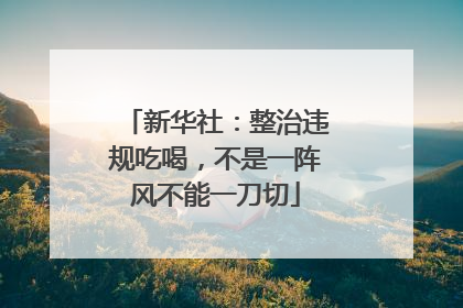 新华社：整治违规吃喝，不是一阵风不能一刀切