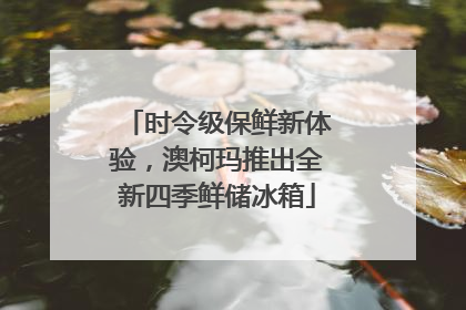 时令级保鲜新体验，澳柯玛推出全新四季鲜储冰箱