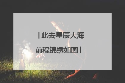 此去星辰大海 前程锦绣如画