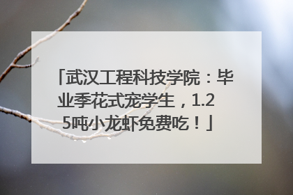 武汉工程科技学院：毕业季花式宠学生，1.25吨小龙虾免费吃！