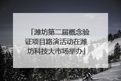 潍坊第二届概念验证项目路演活动在潍坊科技大市场举办