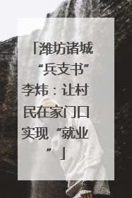 潍坊诸城“兵支书”李炜：让村民在家门口实现“就业”