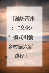 潍坊青州：“文化+”模式引领乡村振兴新路径