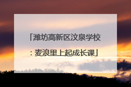 潍坊高新区汶泉学校：麦浪里上起成长课