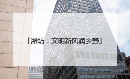 潍坊：文明新风润乡野