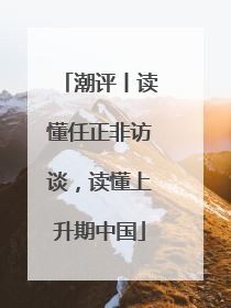 潮评丨读懂任正非访谈，读懂上升期中国
