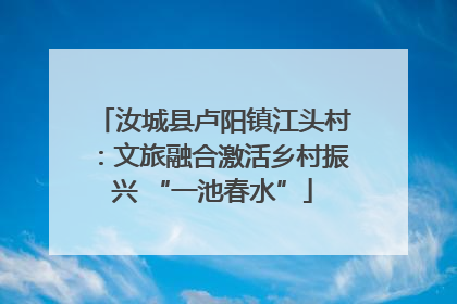 汝城县卢阳镇江头村：文旅融合激活乡村振兴 “一池春水”