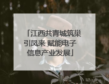 江西共青城筑巢引凤来 赋能电子信息产业发展