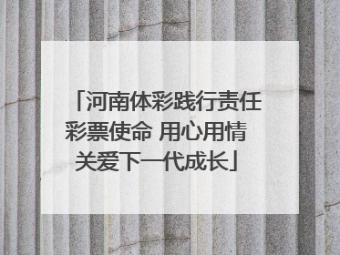 河南体彩践行责任彩票使命 用心用情关爱下一代成长