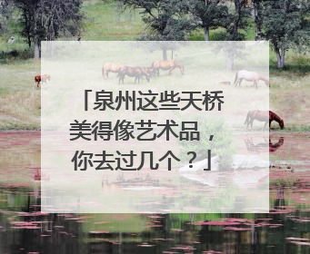 泉州这些天桥美得像艺术品，你去过几个？